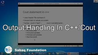 Output Handling In C++/Cout