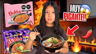 COMIENDO LOS RAMEN MÁS PICANTES DEL MUNDO!!🌎🌶️ *lloré* | Regina MH 