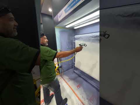 Airless Spray aplicação com sistema mecanizado Airless #airless #airlesspainting #spraypainting
