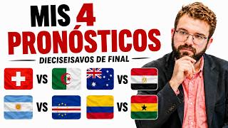 PRONÓSTICOS Mundial 2026 (dieciseisavos) HOY: Colombia–Ghana, Argentina–Cabo Verde, Suiza–Argelia...