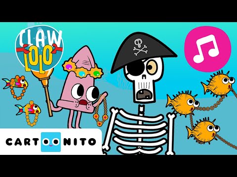 Piratenschatz 🎵 Tanzspaß mit Meerestieren 🌊 | Kinderlieder | Clawlolo 🦀 | @CartoonitoDE