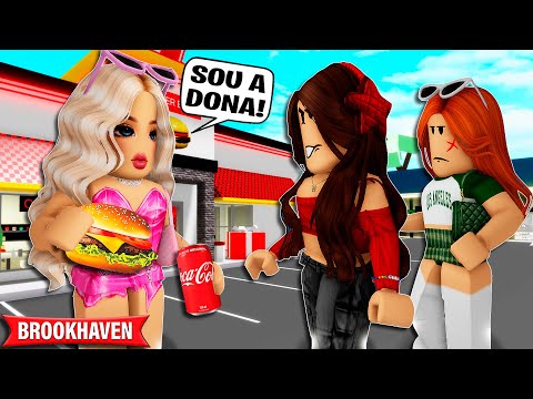 A MENINA que SE ACHAVA POR SER DONA da HAMBURGUERIA | Historinhas Brookhaven Roblox | Bibi e Lud