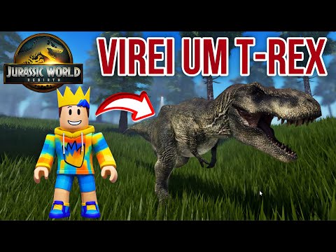 JURASSIC WORLD RECOMEÇO VIREI UM T-REX NO ROBLOX! PETER GAMES