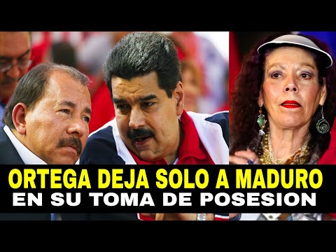 Daniel Ortega y Rosario Murillo dejan solo a Nicolás Maduro en su toma de posesión