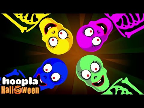 Five Skeletons At Graveyard | Spooky Funny Cartoon For Kids | Hoopla Halloween