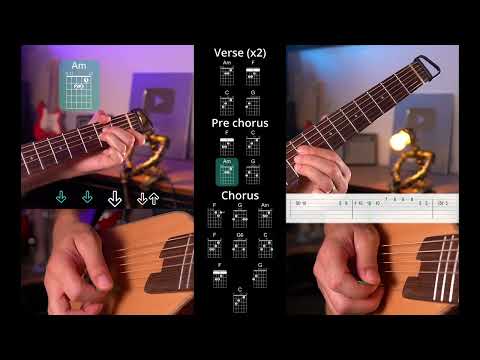 Always remember us this way guitar tutorial - Strumming, chords, and melody with tabs.