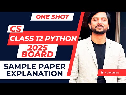 CBSE CS Class 12 Sample Paper | 2025 Boards | ONE SHOT