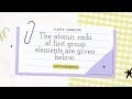 Atomic Radius Trends in Group 1