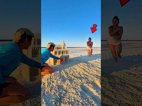 Construyo Un Increible Castillo De Arena Y Esta Chica Se Lo Arruino 😲
