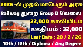 🚂 இரயில்வே வேலை✍️TN Govt Job📚Tamilnadu Government Jobs 2025🎯TN Govt Jobs👈Government Job Vacancy 2025