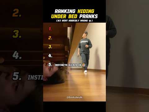 Ranking Hiding Under Bed Pranks 🤣 #ranking #prank #funny #tiktok