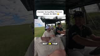Xander Schauffele Throws Shade At BDS😂#bobdoessports #xanderschauffele #youtubegolf #fyp