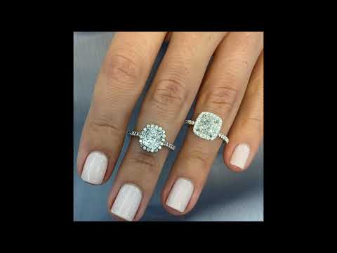 Before & After: Cushion Cut Halo Ring
