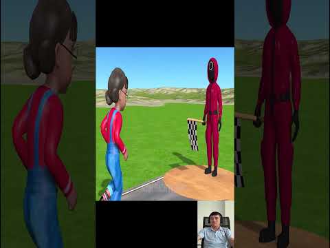 Scary Teacher 3D vs Squid Game Jump Over the River 5 Times Challenge and 2 Neighbor Loser #shorts