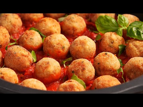 Albóndigas de Berenjena en Salsa Napolitana ¡Deliciosas y Fáciles!