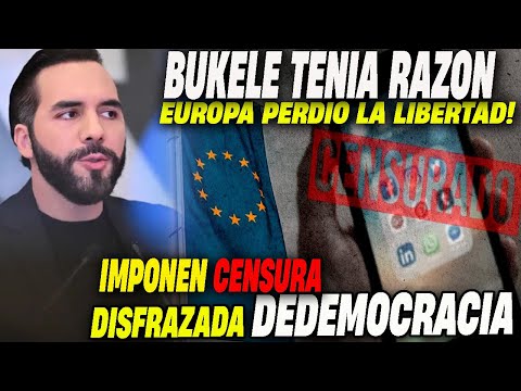🚨 ¡BUKELE NOS LO ADVIRTIÓ!🤯 EN EUROPA CENSURAN Y ENCARCELAN EN NOMBRE DE LA DEMOCRACIA 👀