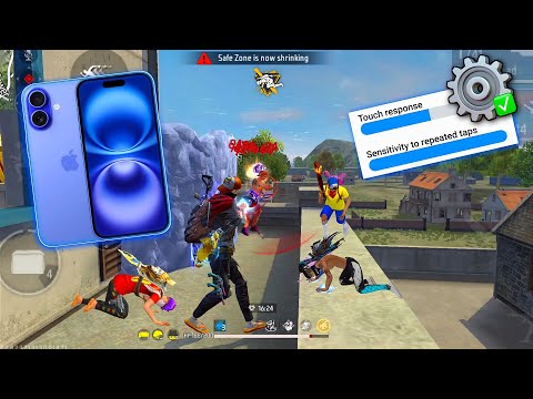 📲🦇 FreeFire iPhone 16 ⚡ Settings ⚙️ 90% Headshot Rate ❤⚡ Default Dpi 392 🥵 120Hz 🔥