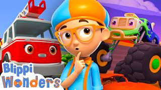 Monster Truck vs. Firetruck 🚒 What Is Blippi's Favorite Truck? | Blippi Educational Videos for Kids