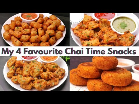 4 Easy Snacks Recipes For Tea-Time | Yummy Chai Time Snacks Recipes