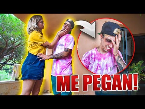 BROMA A MI NOVIA QUE ME PEGAN EN LA CARA!! **BROMA MUY PESADA**