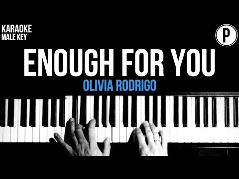 Olivia Rodrigo – Enough For You Karaoke MALE KEY Slower Acoustic Piano Cover Lyrics