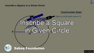 Inscribe a Square in a Given Circle