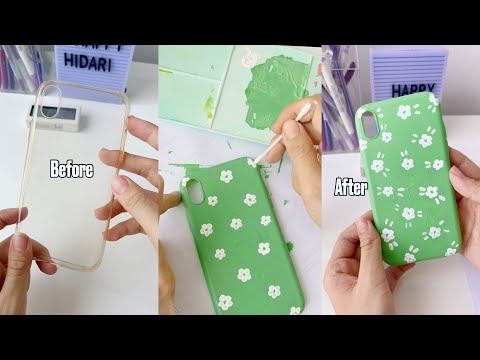 Tái Chế Ốp Lưng - Vẽ Hoa Cute // Happy Hidari