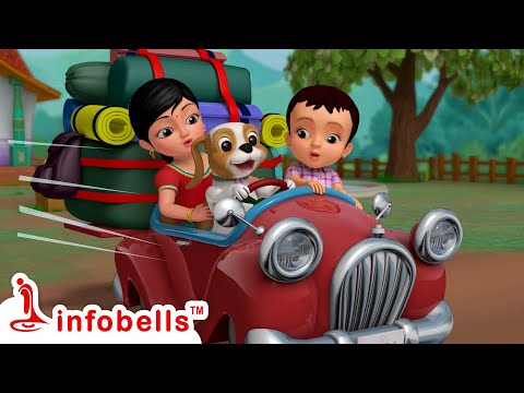 बच्चों की पिकनिक मज़ा - Kids Picnic and Camping fun | Hindi Rhymes and Cartoons | Infobells