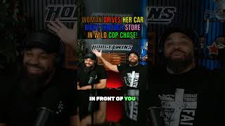While Fleeing FromThe Cops, This Genius CRASHES Right Into A Storefront!
