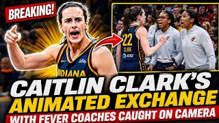 Caitlin Clark Animated Sideline Exchange With Fever Coach Caught on Camera