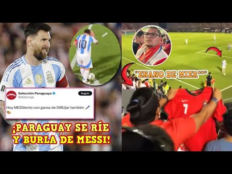 🚨PARAGUAY se RÍE de ARGENTINA ¡FAN de CRISTIANO RONALDO INSULTA a MESSI en el ESTADIO! TIRAN BOTELLA