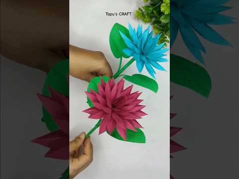 Paper Flower Easy #paperart #papercraft #paperflower #easy