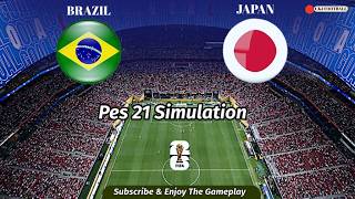 🔴Brazil vs Japan | FIFA World Cup 2026 | Full Match Simulation | PES 2021