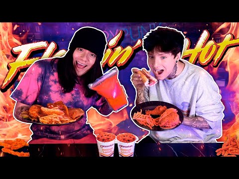 🔥 PROBAMOS NUESTRA COMIDA FAVORITA PERO EN FLAMIN' HOT 🔥