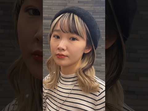 #表参道美容室 #インナーカラー #ミディアムヘア#巻き方#くびれ巻き