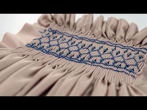 Pleating & Embroidery Stitches with Beads: Learn English Smocking