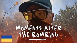 Caught in Flames After Bombing on Ukraine War Front Line! 🇺🇦