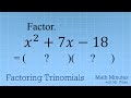 Factoring Trinomials and Their Properties