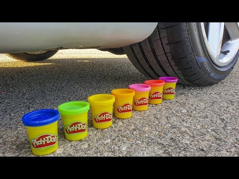 Crushing Crunchy & Soft Things by Car! - EXPERIMENT: CAR VS SLIME STRESS BALLS!!