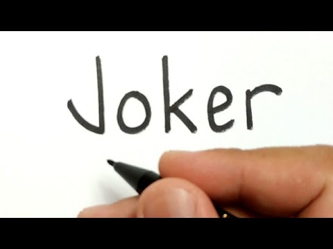 WOW, belajar cara menggambar kata JOKER menjadi gambar KEREN