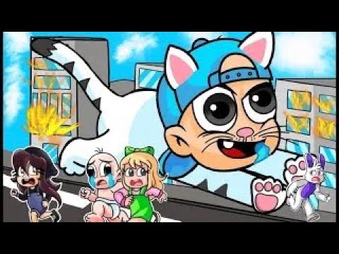 ¡ESCAPAMOS DEL GATO ASESINO! 🐱🔪 BEBE PECHOCHIN 🐭 VS GATO  🐱 Ratty Catty