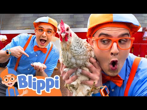 What Farm Animals Will Blippi Find at Adventure City? 🐓 - Blippi | Educational Videos for Kids