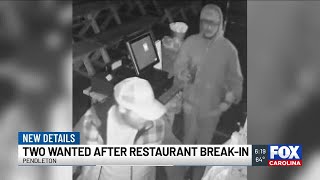 2 men wanted after breaking into Upstate restaurant, deputies say