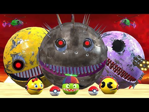 ROBOT PACMAN VS MONSTER PACMAN USE POKEMON NEW fun ADVENTURE PACMAN POKEMON v767
