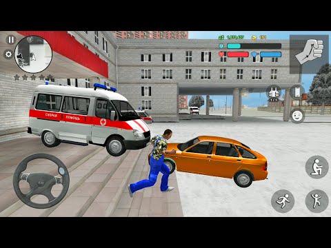 Ambulance and Car On Stairs of Hospital - City Driver Simulator #34 -  Android Gameplay