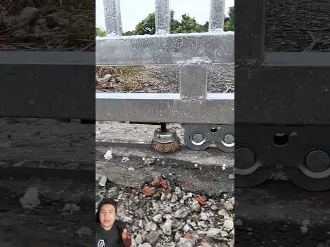 Cómo limpiar los rieles de un portón corredizo #construccion #ingenieria #hogar