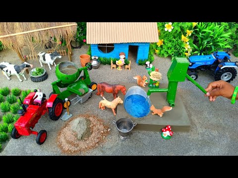 DIY how to make cow shed | house of animals | horse house – cow shed | mini hand pump |woodwork #22