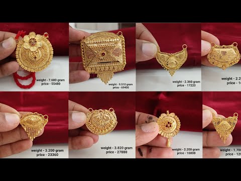 latest hallmark gold mangalsutra pendant designs 2024 with weight & price || new trending pendant ||