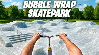 We Built a BUBBLE WRAP Skatepark!
