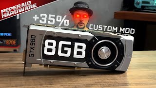 DOBRAMOS A VRAM! Custom Mod na GTX 980 8GB, única no mundo! vs GTX 980 4GB @PauloGomesVGA